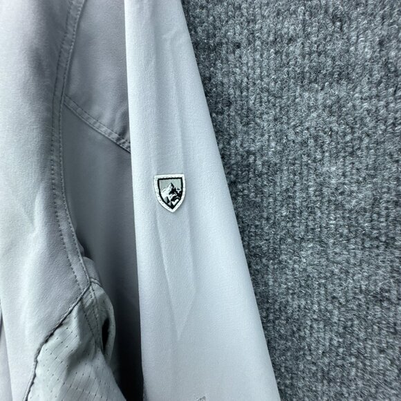 KUHL Shirt Mens Medium Gray Button Up Stretch Quick Dry Performance Outdoor Hike - Picture 5 of 16
